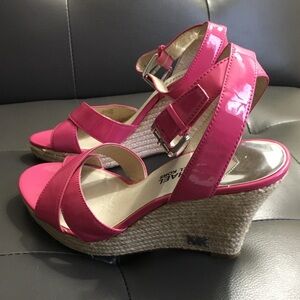 Michael Kors COLLECTION Kami Espadrilles in Zinnia Pink Patent BARBIE PINK